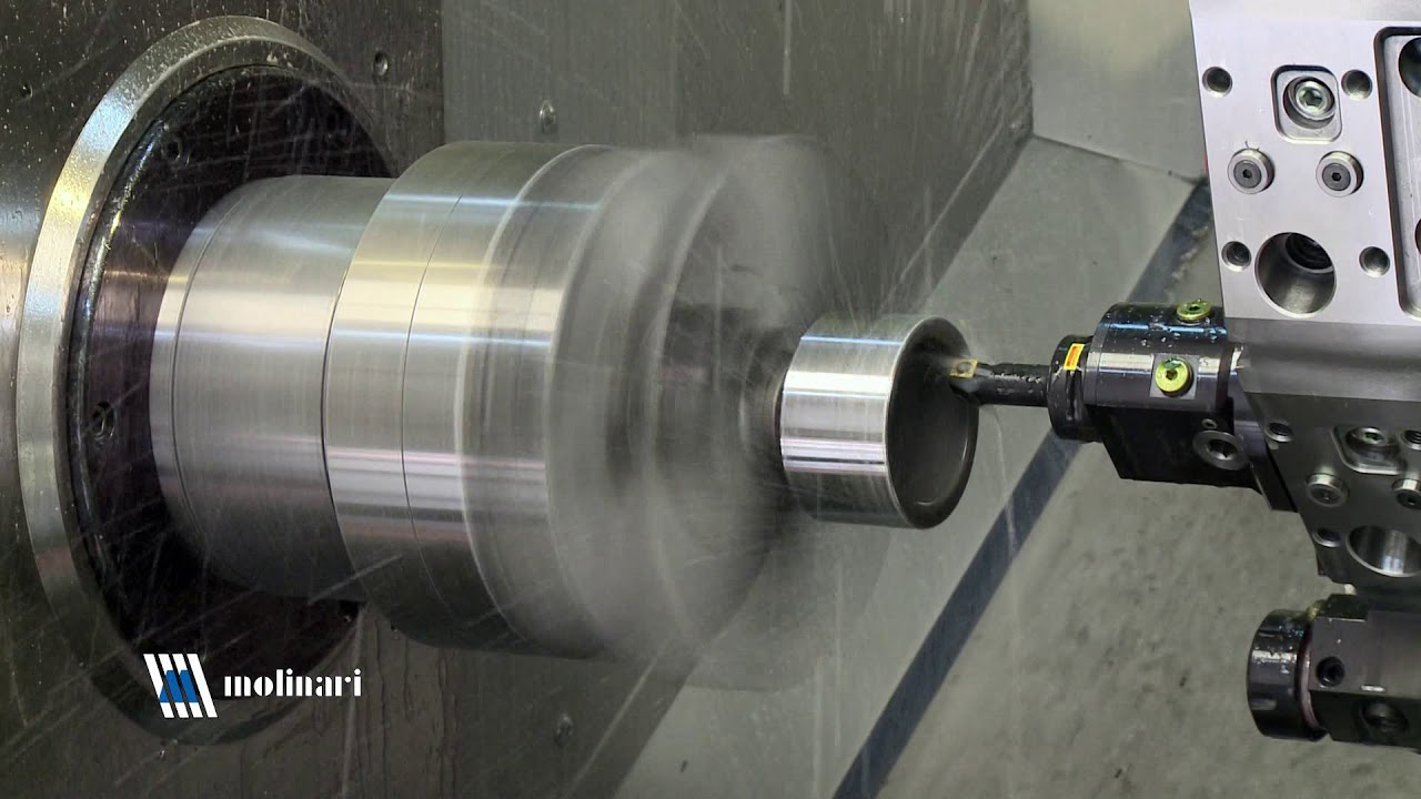 Torno Bi husillo HAAS en funcionamiento