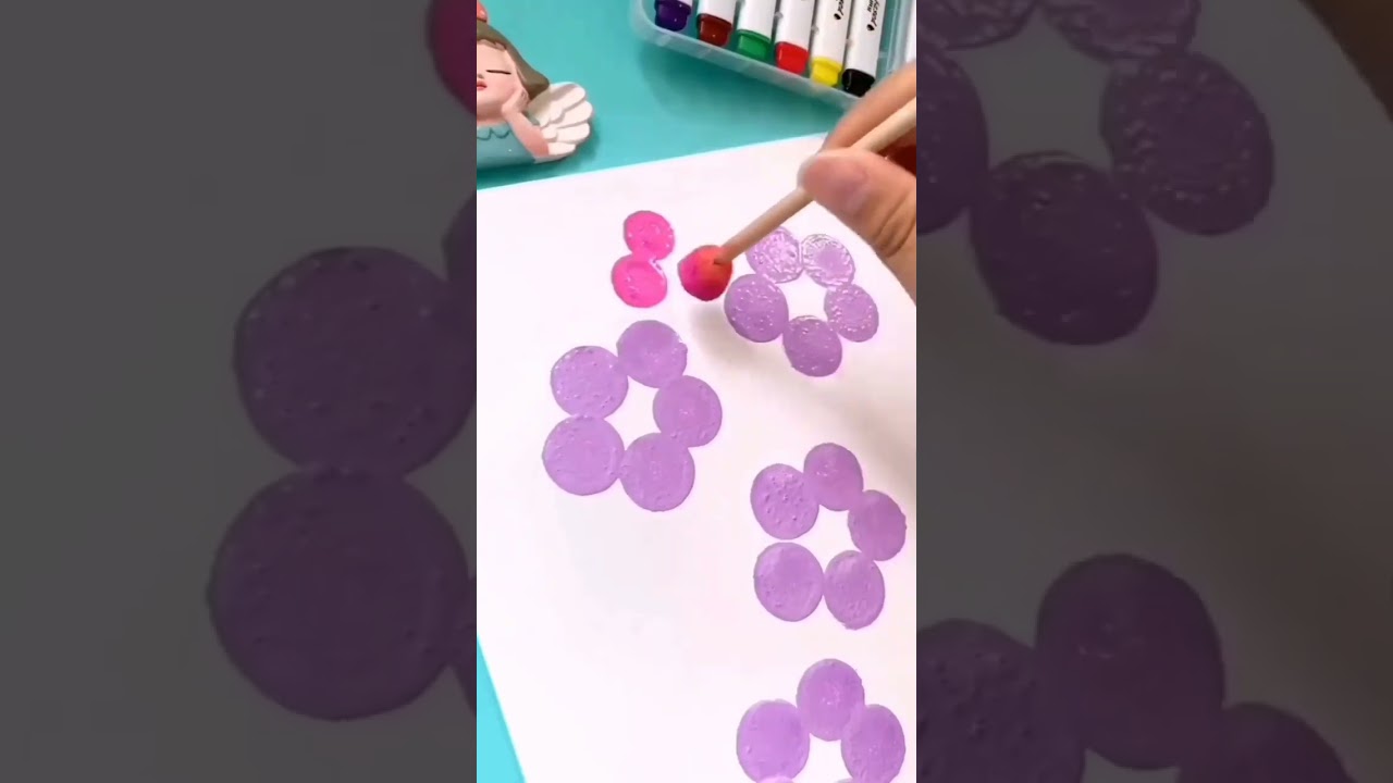 How to paint flower - Tutorial melukis bunga
