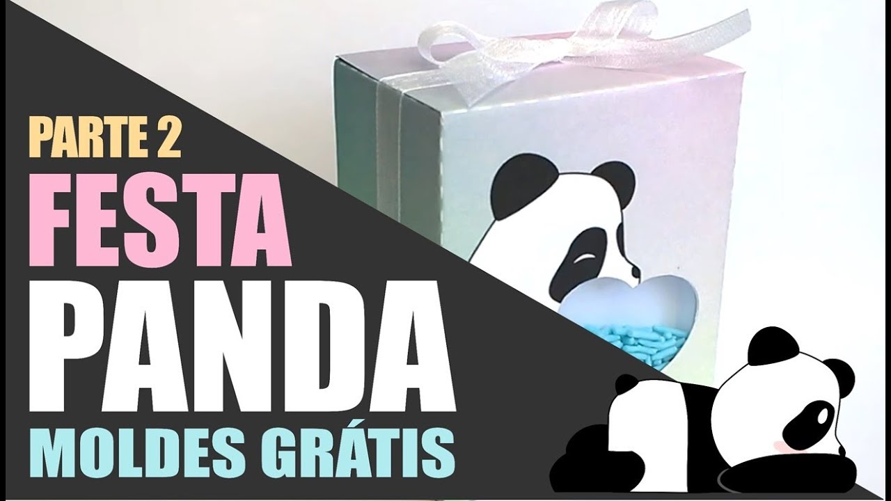 DIY 3 IDEIAS FESTA PANDA - PARTE 2 - MOLDE GRÁTIS