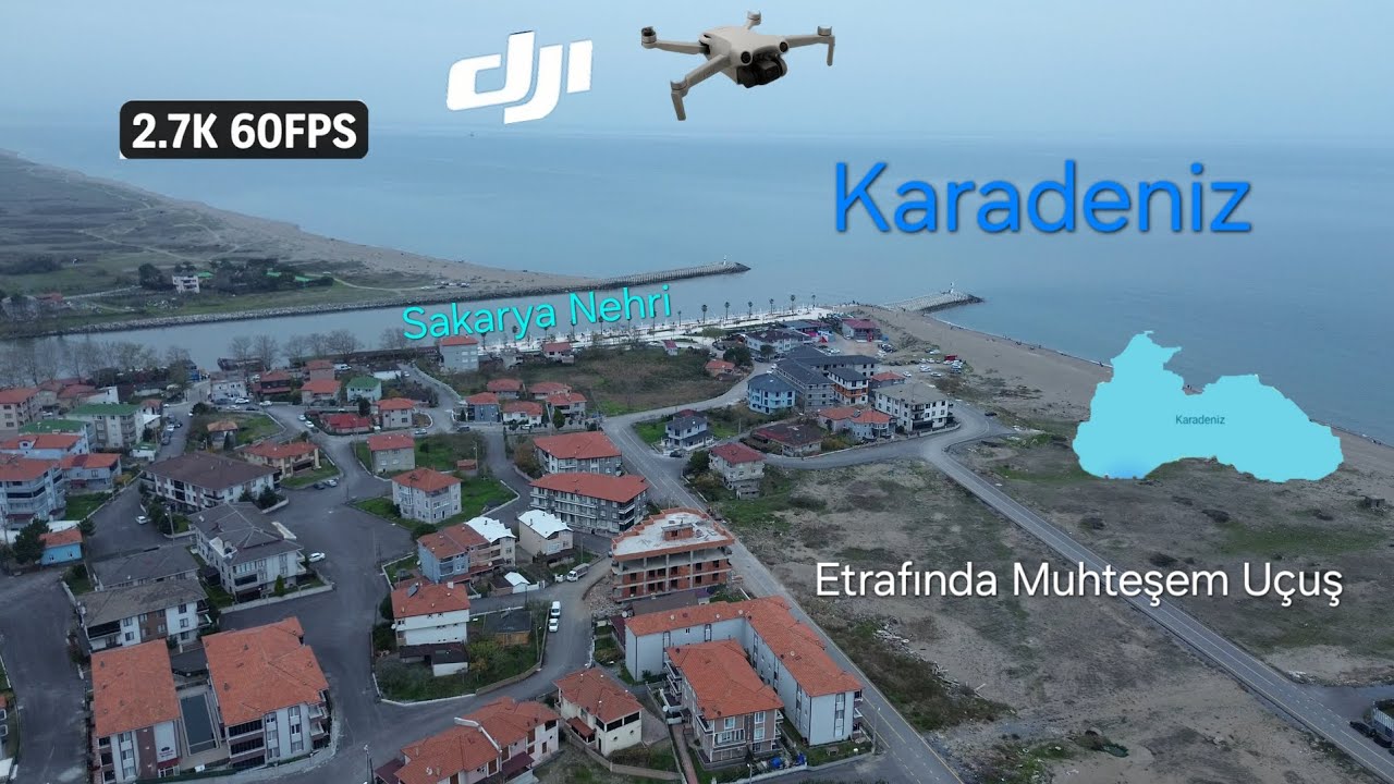 DJI Mini 3 (111.3) | Sakarya Nehri ile Karadeniz Arasında Muhteşem Dolaştırma 🌊 | 2.7K