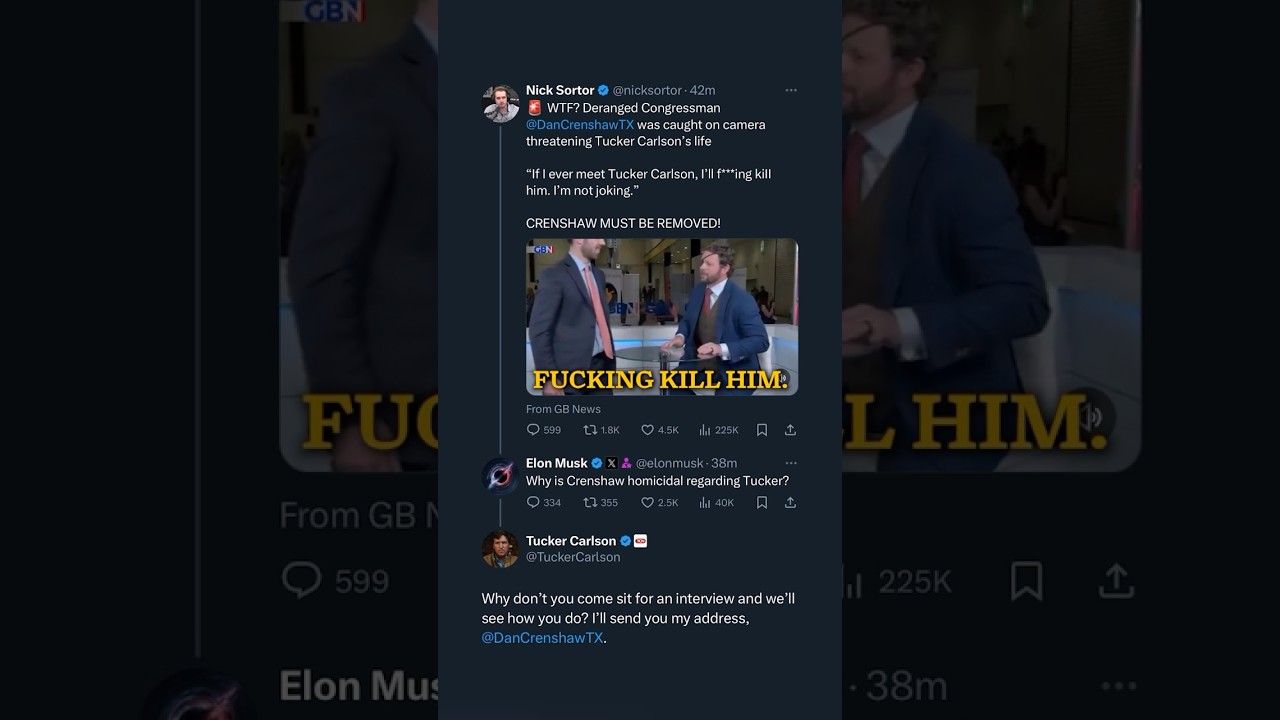 Dan Crenshaw Threatens to K*** Tucker Carlson