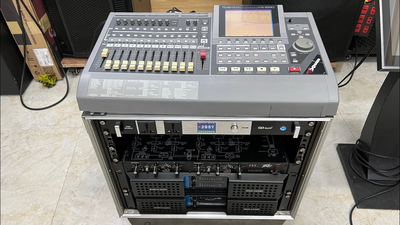Mixer số roland vs1680 bãi Nhật ghép dàn nhạc sống di động