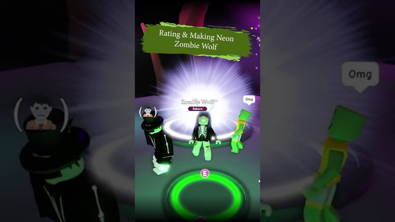 OMG! 😱 RATE IT SCALE 1-10! WE MAKE NEON ZOMBIE WOLF 🐺 IN ADOPT ME @SmoBlox​