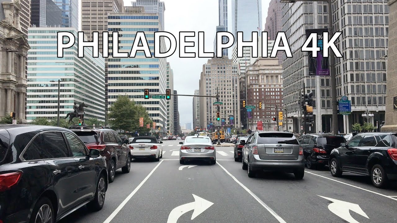 Philadelphia 4K - Driving Downtown USA