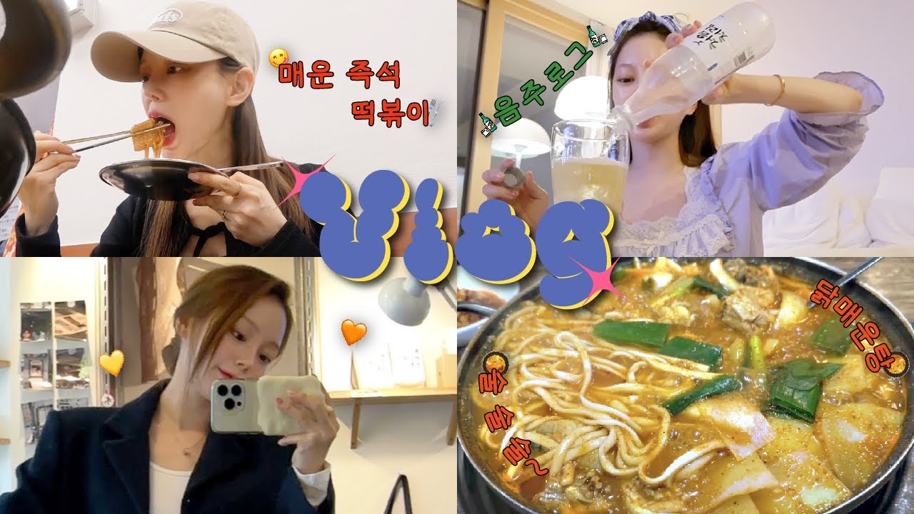 일상 vlog | 일주일 알콜 브이로그 | 신당동 즉석 떡볶이 | 닭매운탕 | 을지로포차 | 쭈꾸미 | 야식과 짜배기