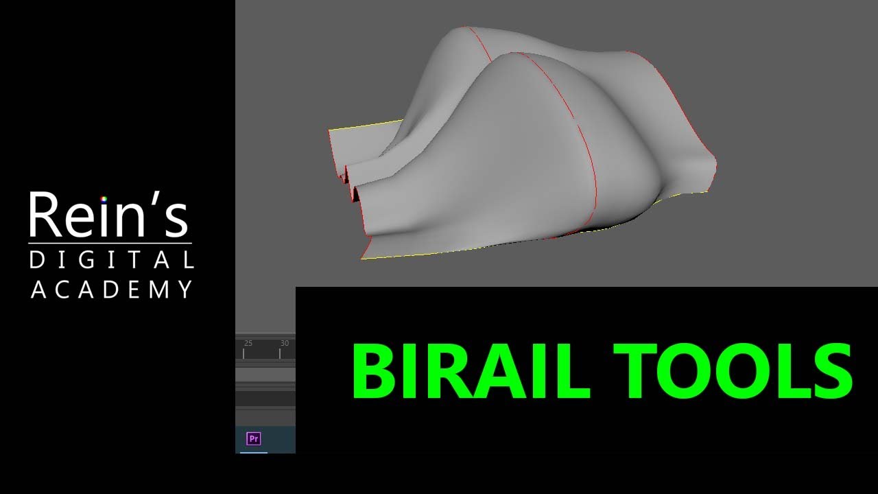 22. Birail tools, 1,2,3+ tools, Continuity. Maya modeling Tutorial for beginners in English.