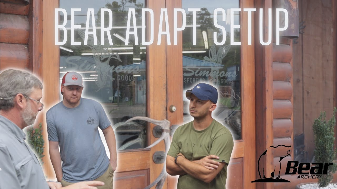Распаковка и настройка устройства Bear Adapt в магазине Simmons Sporting Goods.