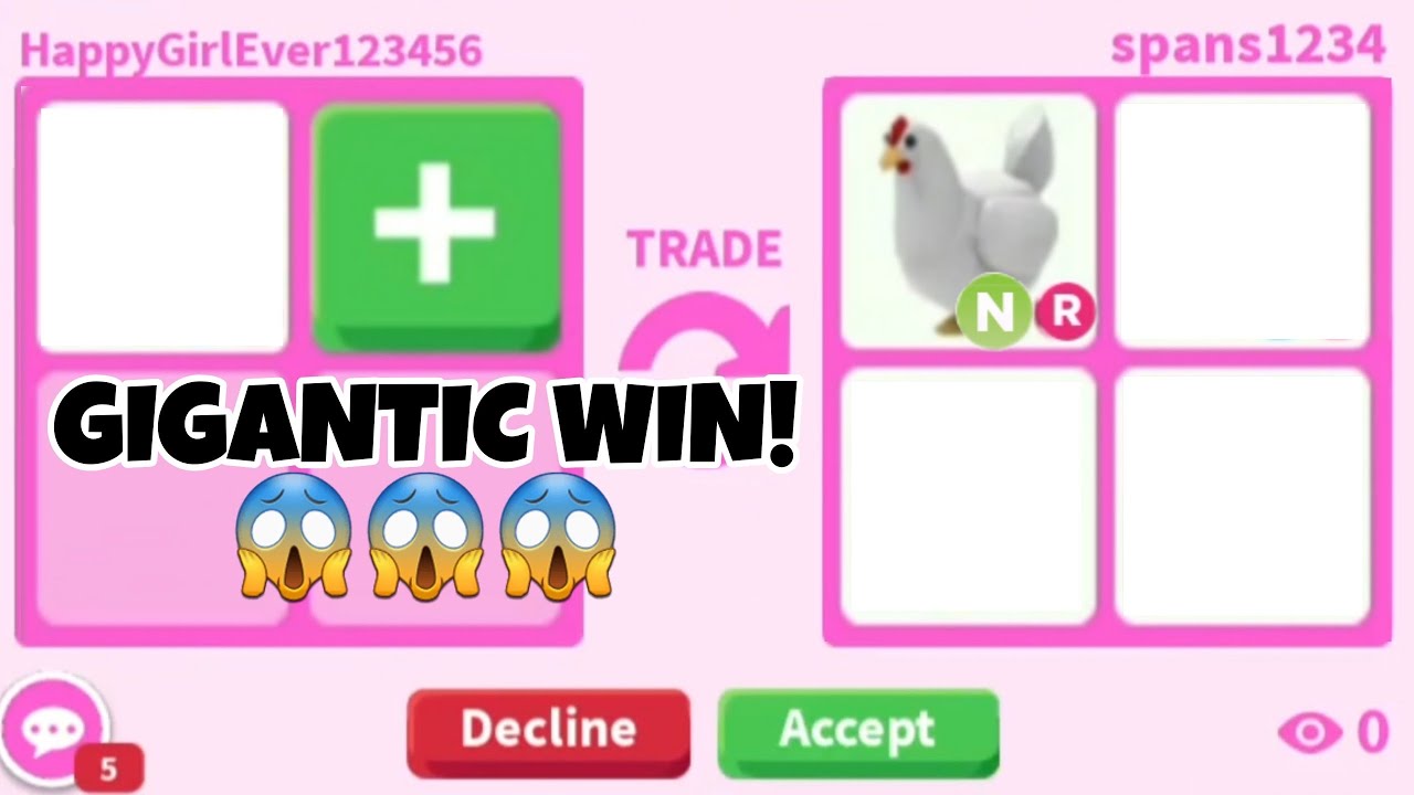 😱😛No Way! Idk How I GOT VERY OLD SUPER CUTE NEON CHICKEN For My FOREVER IN GAME PET+ HUGE WIN TRADES
