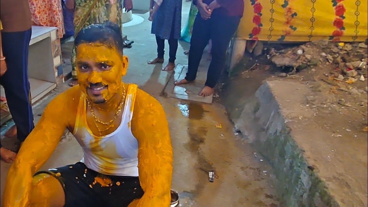 Jordan chi haldi #Varmai#eastindian wedding#umbracha pani(part1)#Joy and Trisha