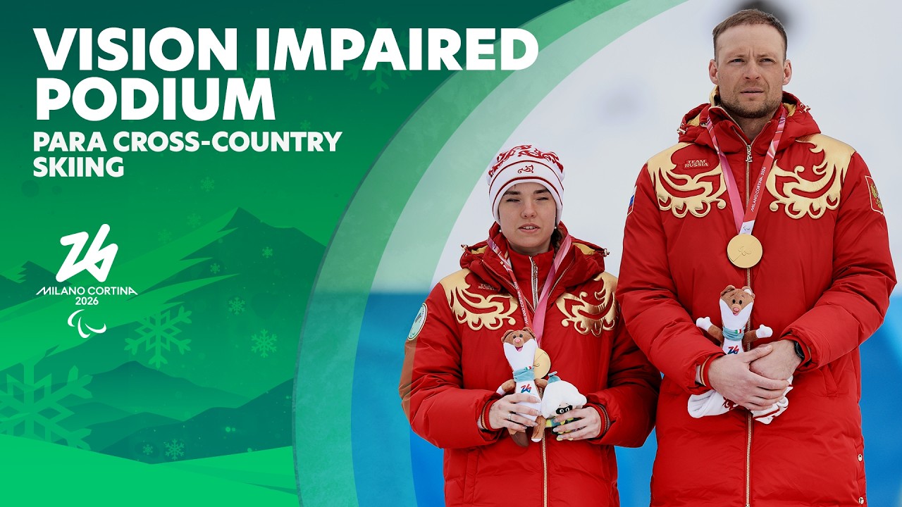 Церемония награждения 🏅⛷️ Паракросс среди женщин, дистанция 10 км, для лиц с нарушениями зрения |...