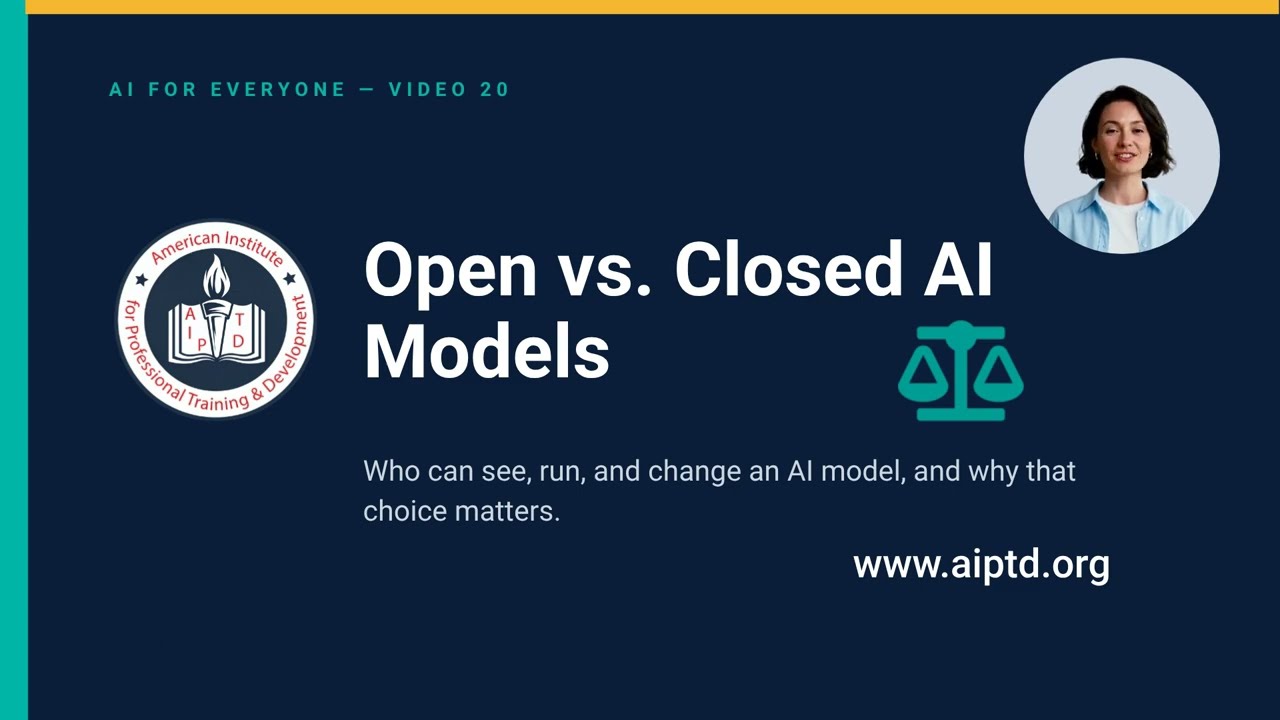 Open vs. Closed AI Models: What&rsquo;s the Difference? (AI for Everyone 20)