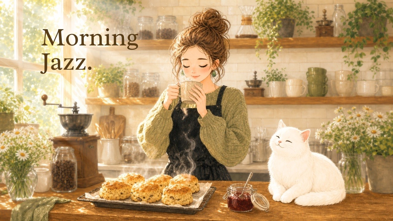 [PLAYLIST] Morning Cafe Jazz ☕ | Baking Music, Fresh Scones & Warm Kitchen Vibes