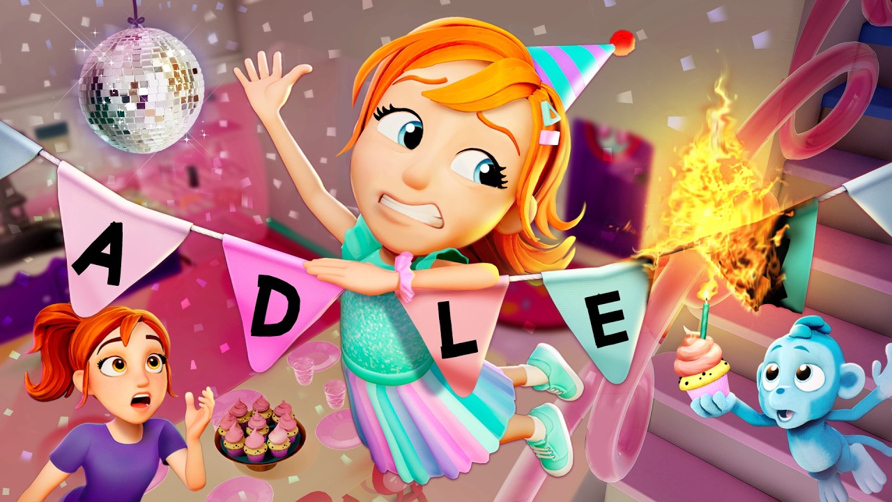 BiRTHDAY PARTY planned by ADLEY!!  Mystery Box from Delivery Dad with surprise Monkey Buddies