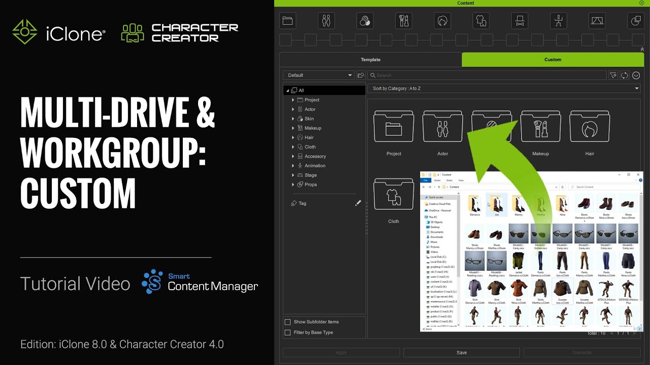 iClone 8 & CC4 Tutorial - Multi-drive and Workgroup: Custom