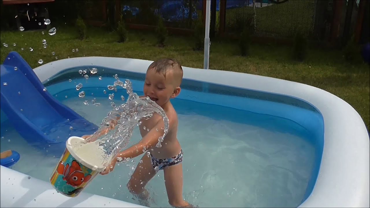 Basen 🤽 Woda ⛲ Dziecko 🙉 Children's Play in the Pool 😜