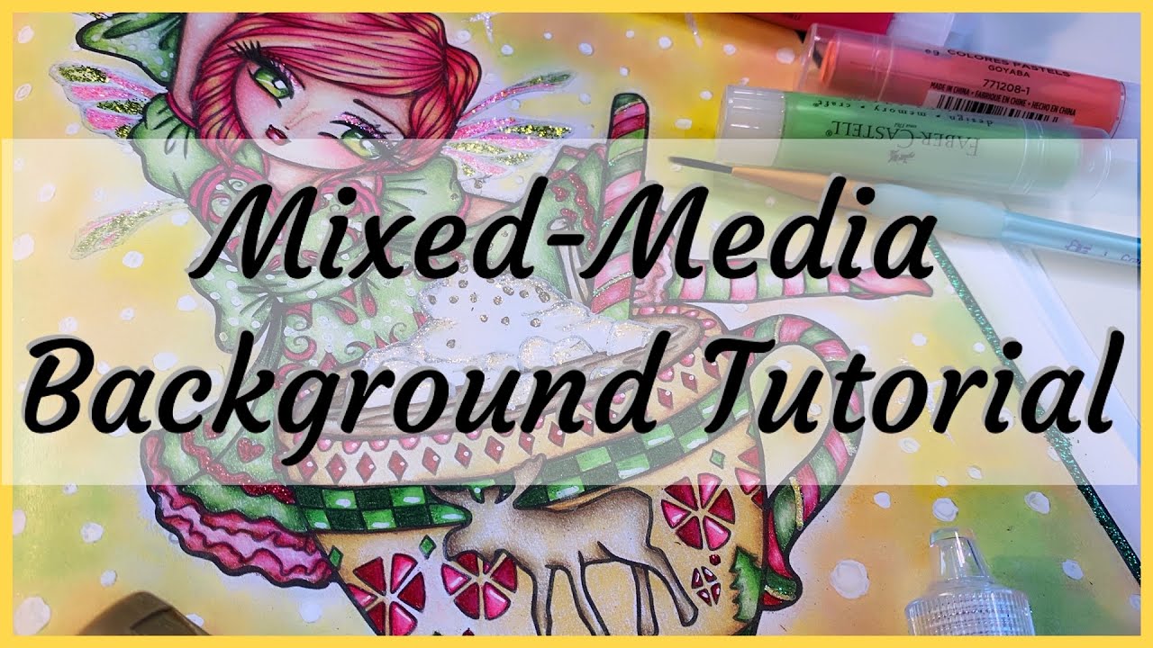 ADULT COLORING TUTORIAL | Mixed-Media Backgrounds Using Faber Castell Gelatos and Acrylic Paint