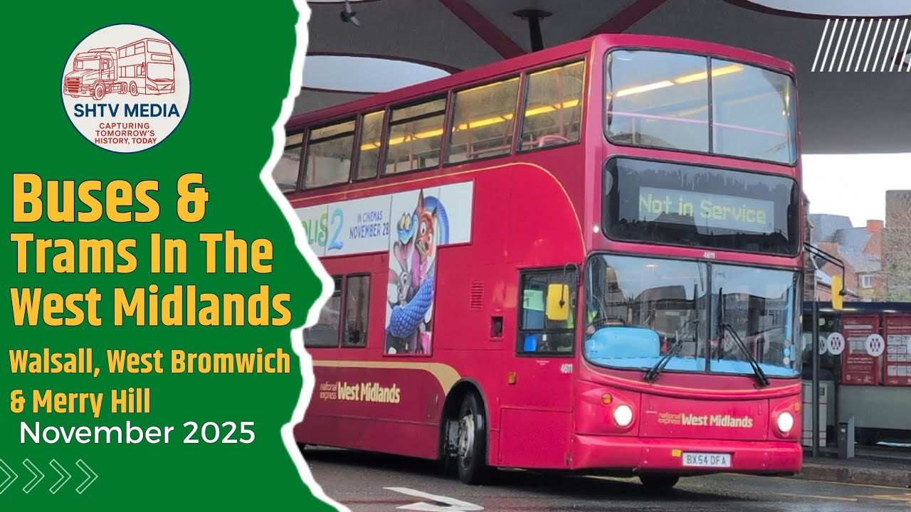 Bus & Tram Spotting in the West Midlands! Walsall • West Bromwich • Merry Hill – November 2025