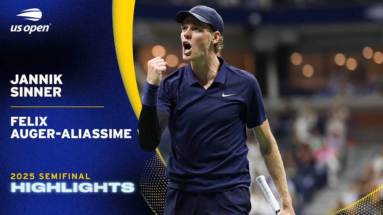 Jannik Sinner vs. Felix Auger-Aliassime Highlights | 2025 US Open Semifinal