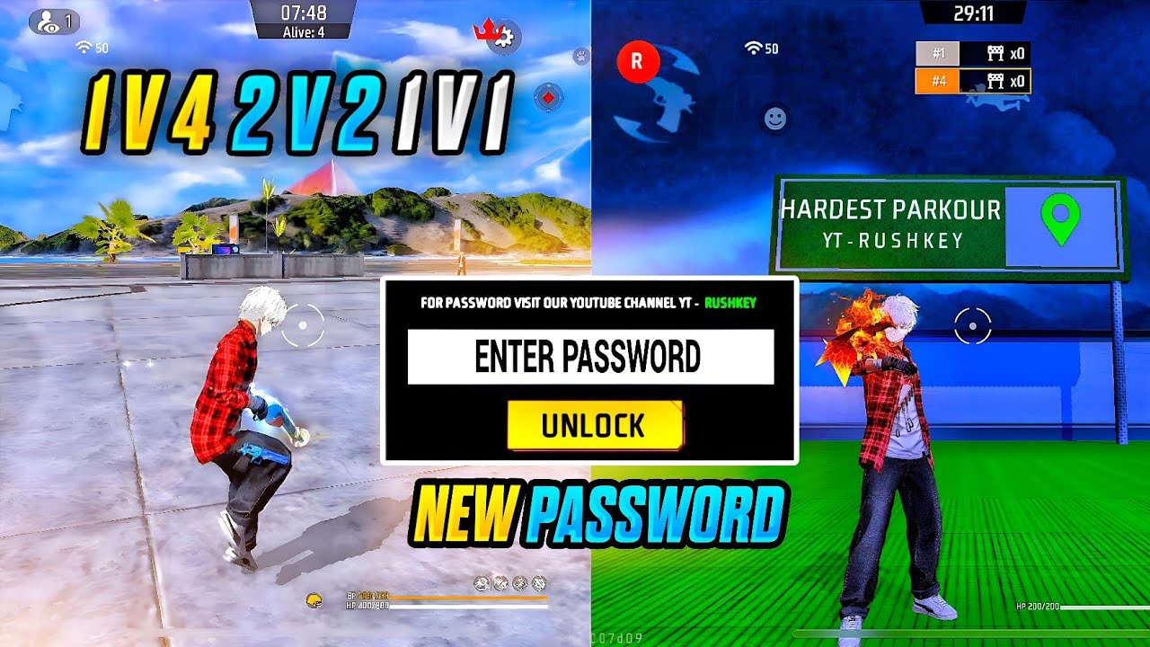 1V4, 1V1, 2V2 , HARDEST PARKOUR - ALL MAP PASSWORDS 🔐 