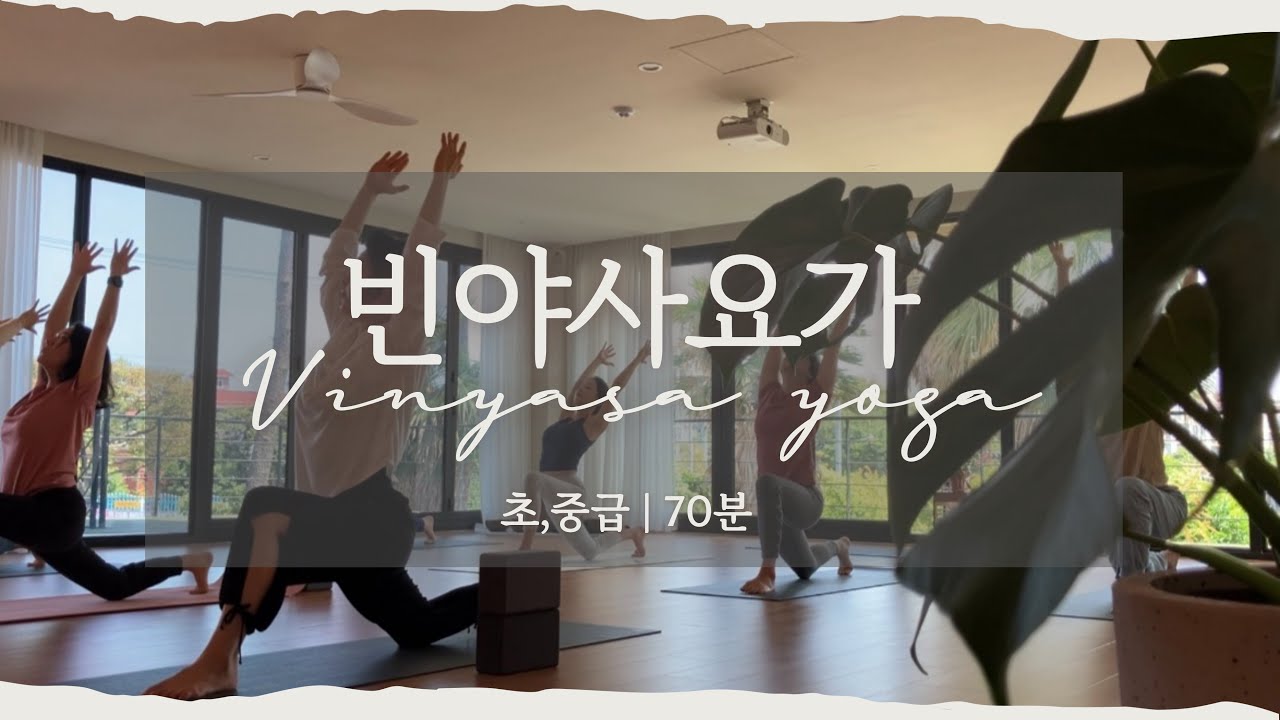 [사쉬요가]빈야사 요가 | 전신을 깨어내는 움직임 | 기분 좋은 플로우 | 몸과 마음에 집중과 몰입을 주는 수련 | 수련 영상 | 70m
