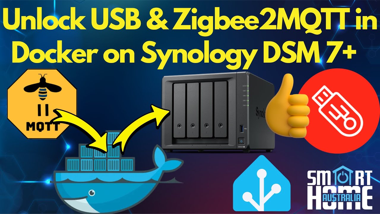 🔧 Как подключить USB-адаптер ZigBee к Synology NAS DSM 7+ 🚀 Настройка ZigBee2MQTT стала проще! 🎉