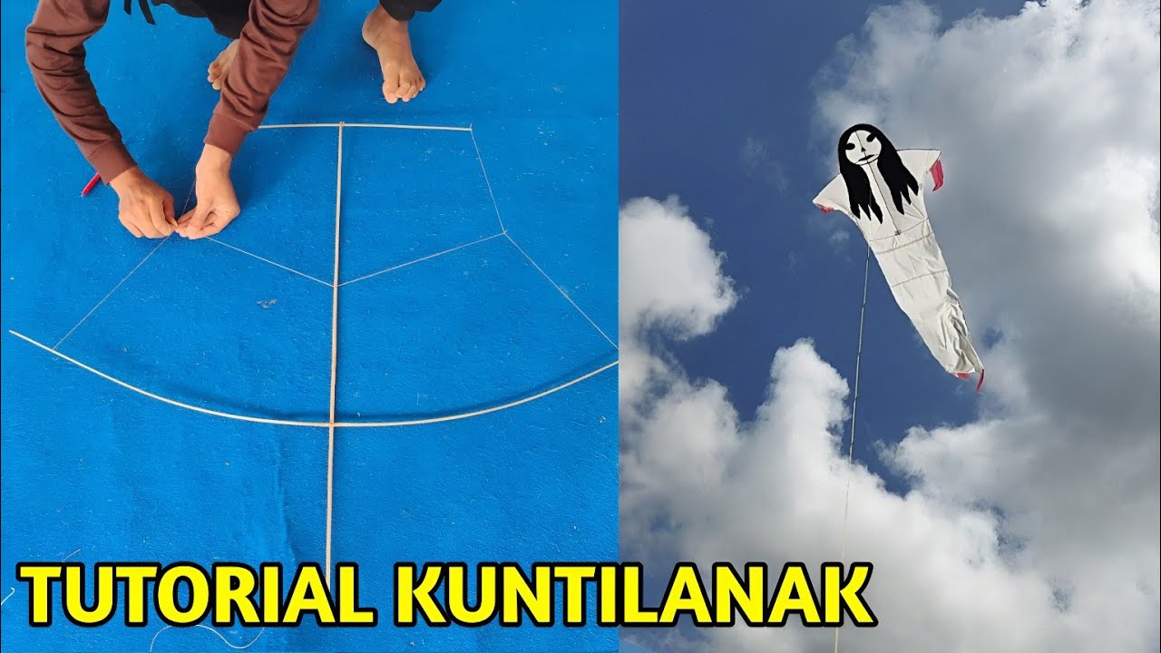 DIY bikin layangan unik Kuntilanak ll how to make a kuntilanak kite