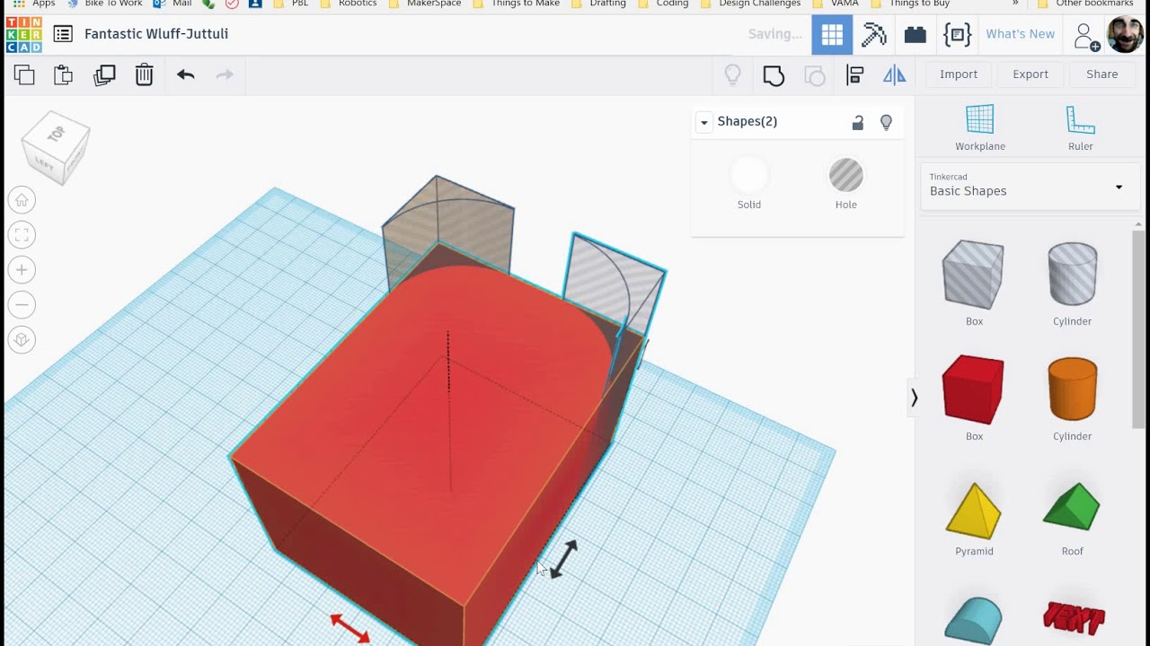 Tinkercad — Как скруглить/скруглить край.