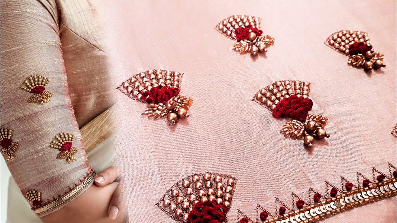 Aari Work Blouse 72 | Trendy Blouse Design using French Knot and Ring Knot   | Simply Aari