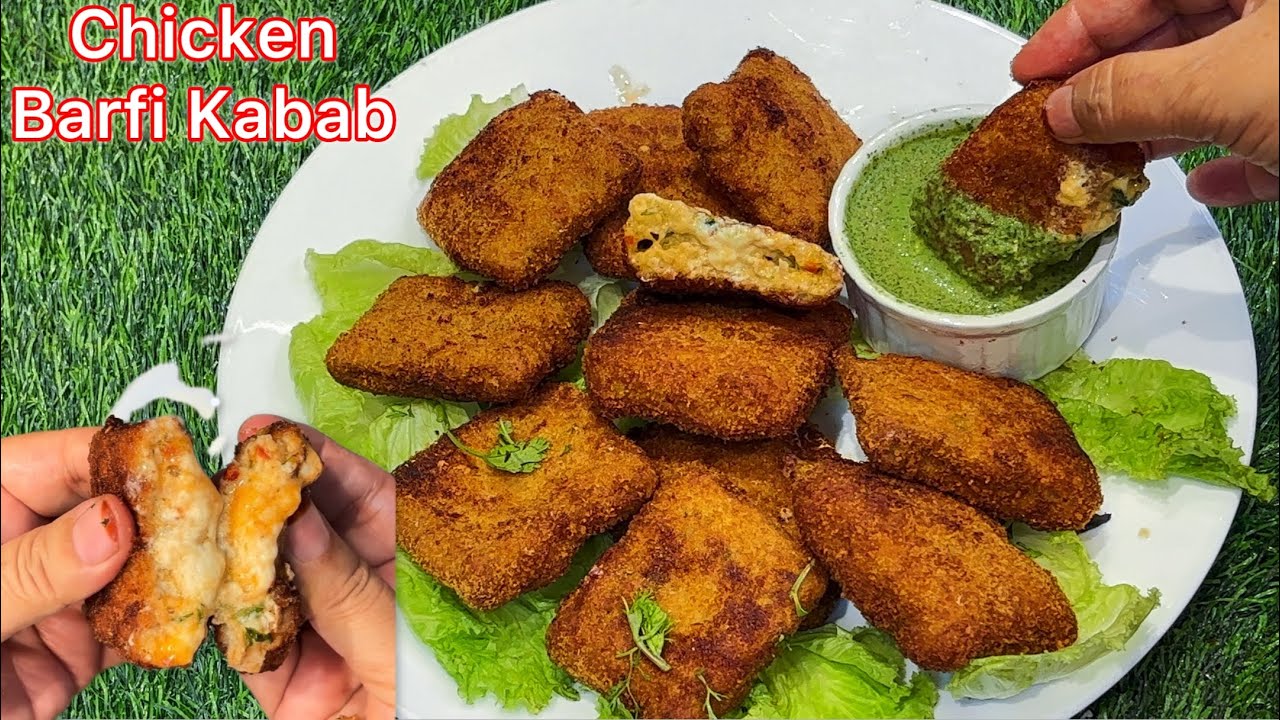 Iftar Party Ya Ho Eid ki Dawat Must Try Super Tasty Crispy Chicken Barfi Kabab/Chicken Cheese Kabab