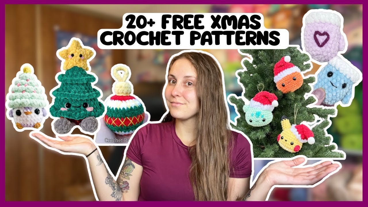 20+ БЕСПЛАТНЫХ рождественских схем вязания крючком 🎄 Идеально для рынков и подарков!