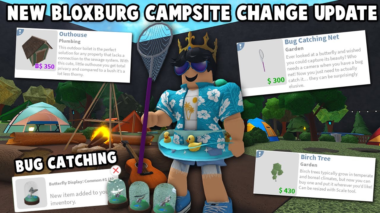 НОВОЕ ОБНОВЛЕНИЕ БЛОКСБЕРГА... НОВЫЕ ИЗМЕНЕНИЯ НА КАРТЕ КЕМПИНГА, МЕБЕЛЬ ДЛЯ ЛОВЛИ НАСЕКОМЫХ И МН...