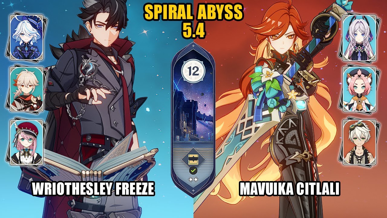Wriothesley Furina Freeze & Mavuika Citlali | NEW Spiral Abyss 5.4 | Genshin Impact