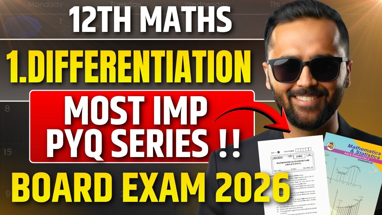 12th Maths Differentiation | Most IMP PYQ Series | Board Exam 2026 | Pradeep Giri Sir