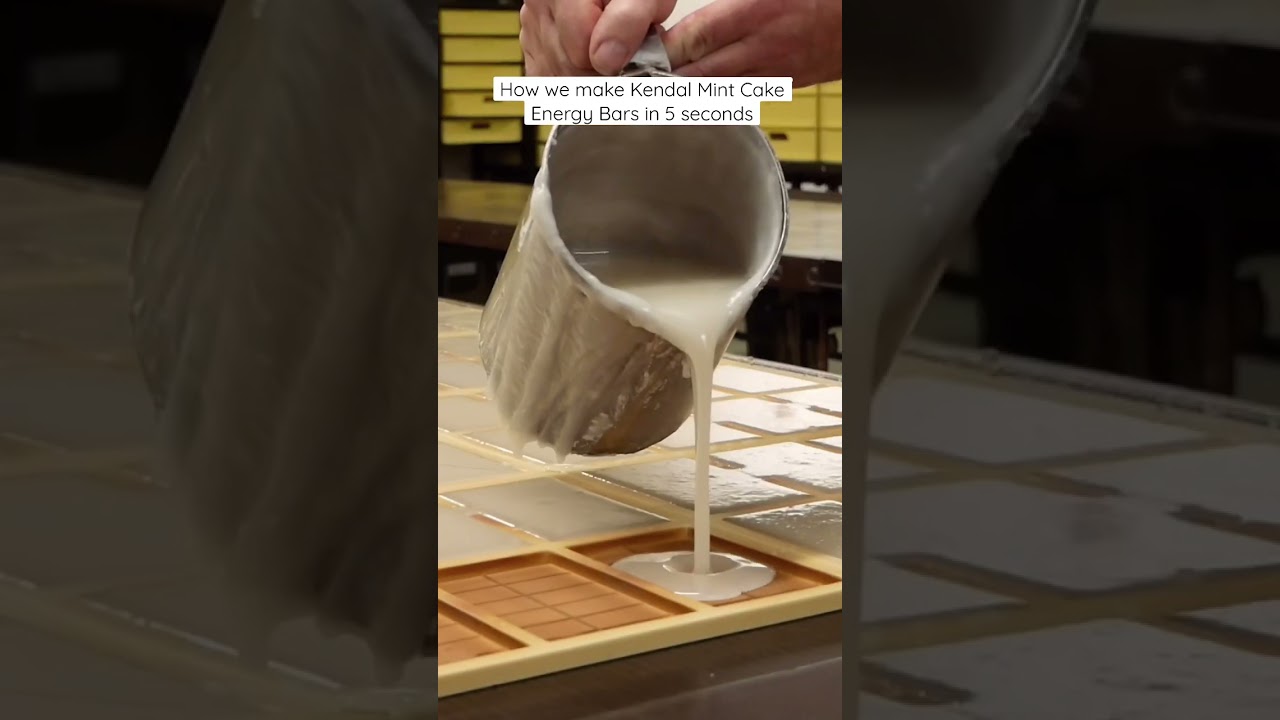 #howitsmade Kendal Mint Cake Energy Bars in less than 5 seconds ⏳#howto #smallbusinessuk