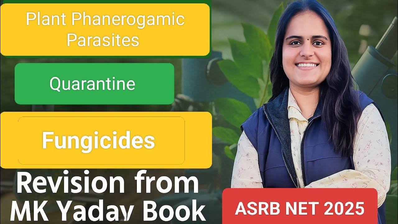 Plant Parasites, Quarantine, Fungicides | ASRB NET Complete Revision | ASRB 2025 