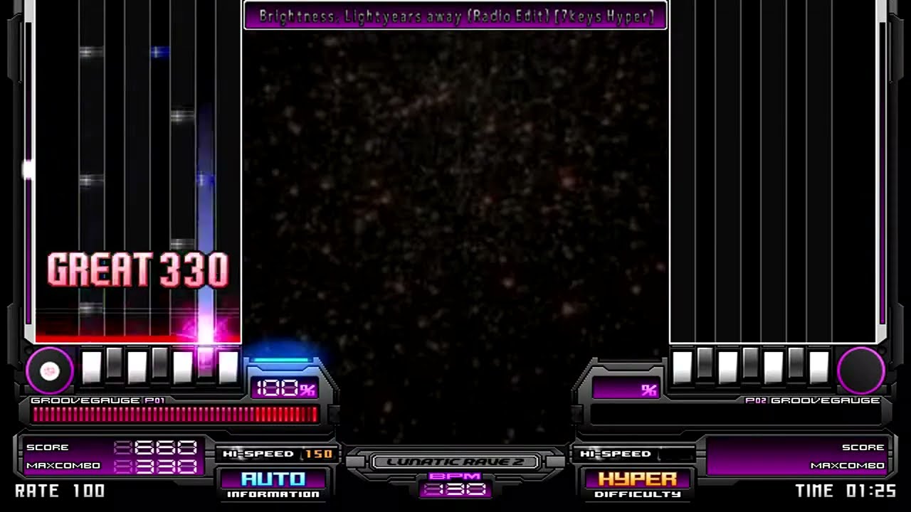 exci - Brightness (Lightyears Away) 130BPM (Genre, Trance. Korea BMS StarterPack) 【BMS】