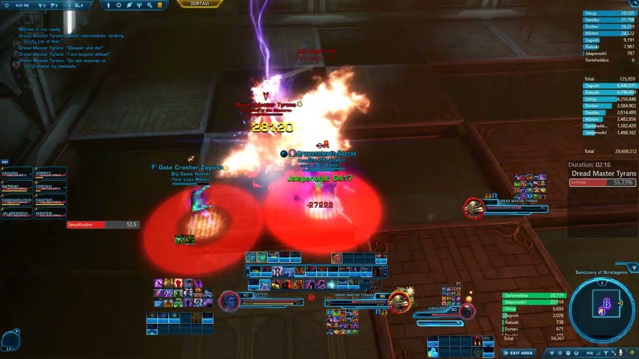 SWTOR [7.4] 8M NiM Dread Palace Timed Run