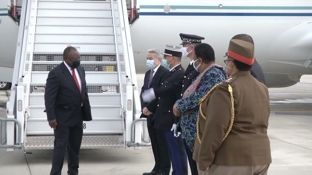 President Ramaphosa arrives in Paris