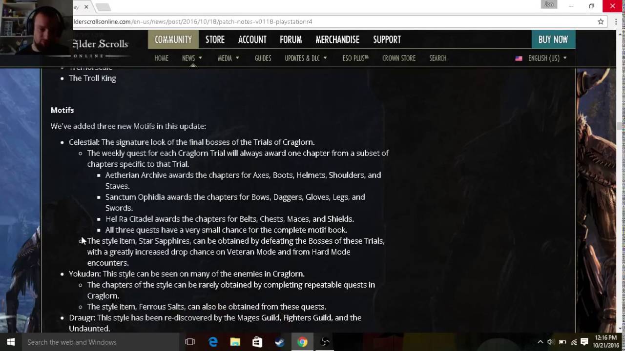 ONE TAMRIEL PATCH NOTES 1.18, 2.6,1.6 | ESO