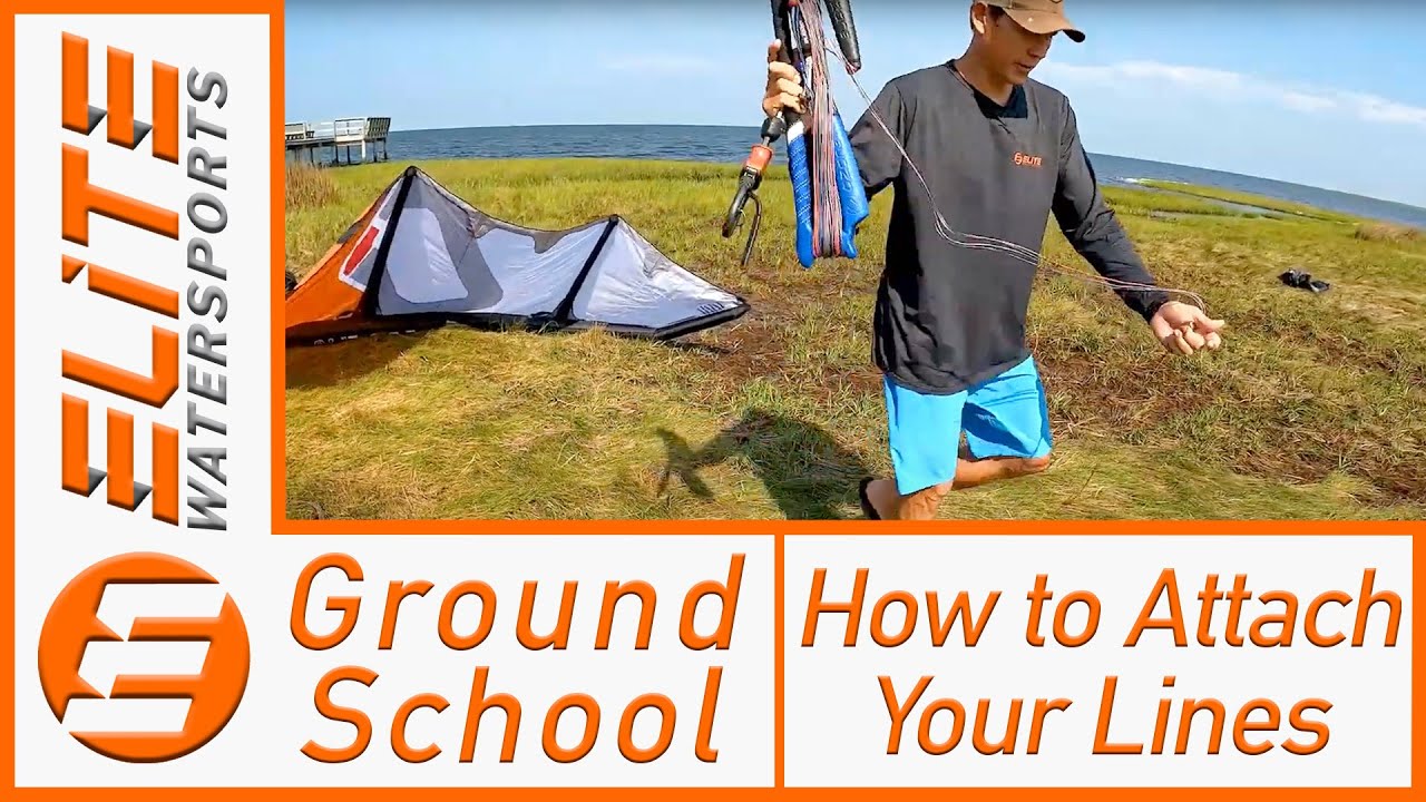 Kiteboarding Ground School - How to attach your lines