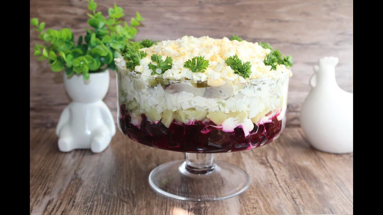 SAŁATKA WARSTWOWA ZE ŚLEDZIEM  #sałatka #salad