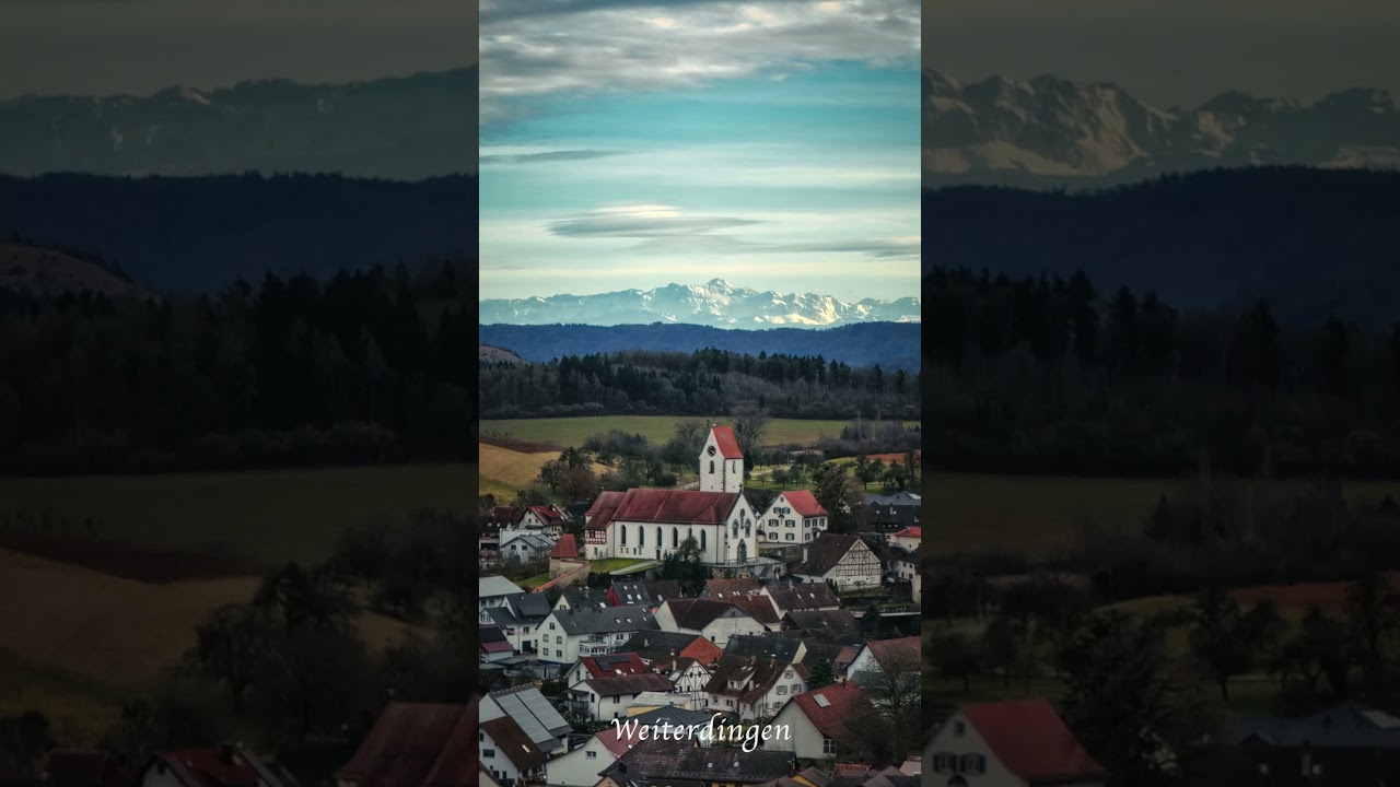 Blick &uuml;ber Weiterdingen zum S&auml;ntis