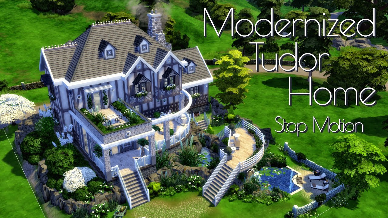 MODERNIZED TUDOR HOME 🏡 || Stop Motion Speed Build | The Sims 4 | No CC