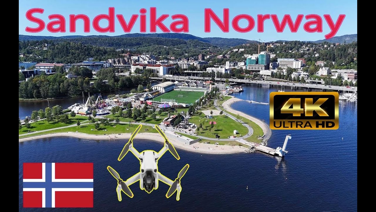 Sandvika Norway/ 4K 100fps Ultra light HDR Video with Drone/ جاه و منطقه پولدارها در اسلو نروژ