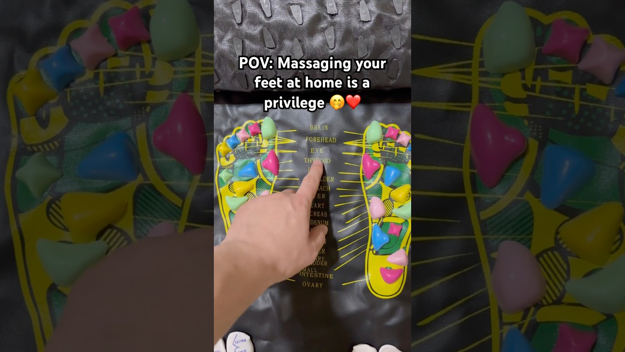 This Acupressure Foot Mat Makes Home Massage Feel Like a Luxury 👣✨ #relax #relief #acupressure
