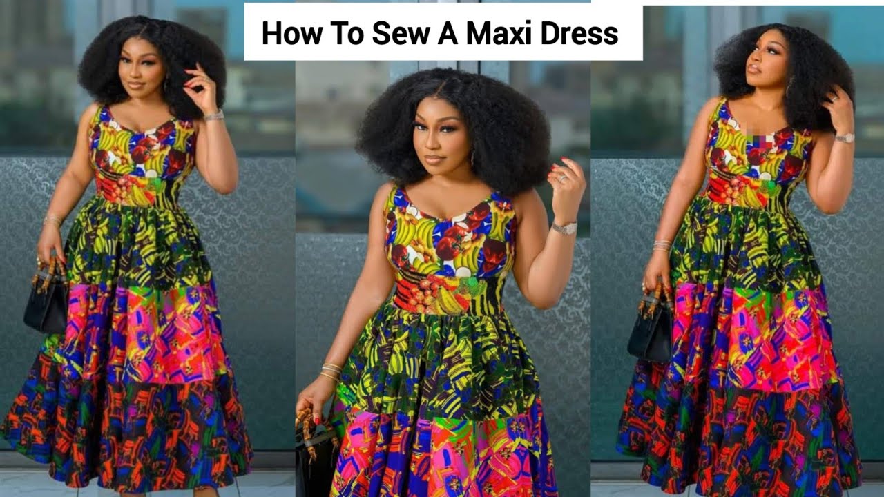How To Cut And Sew This Beautiful Stylish Gathered Dress with scope Neckline