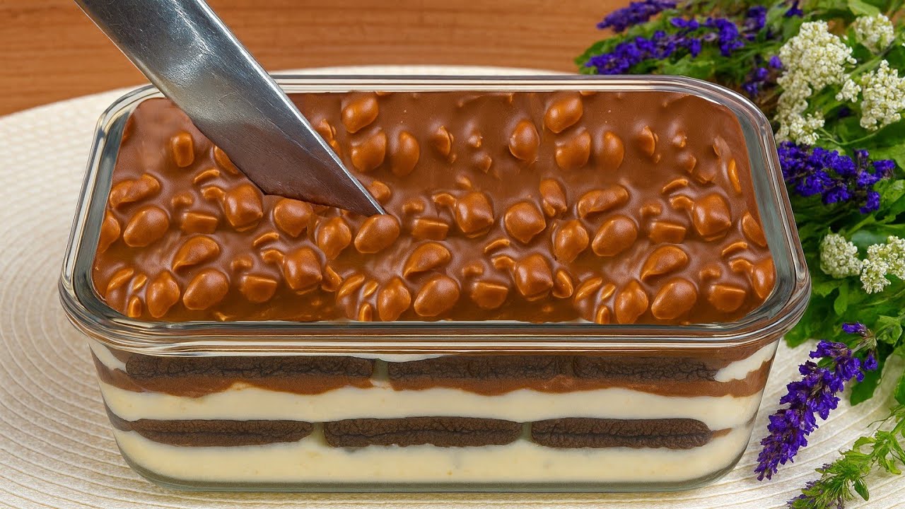 Быстрый домашний десерт без выпечки. Никакой муки и желатина!