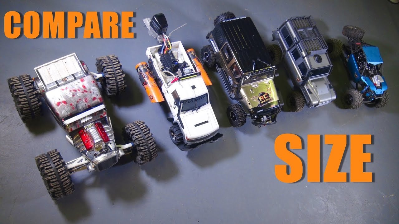 RC ADVENTURES - 15 Size Comparisons - 1/8th Scale Cragsman Jeep JK from Traction Hobby
