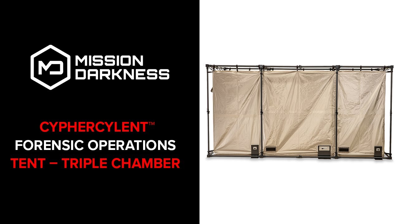 Mission Darkness™ CYPHERCYLENT™ Forensic Operations Tent – Triple Chamber Overview