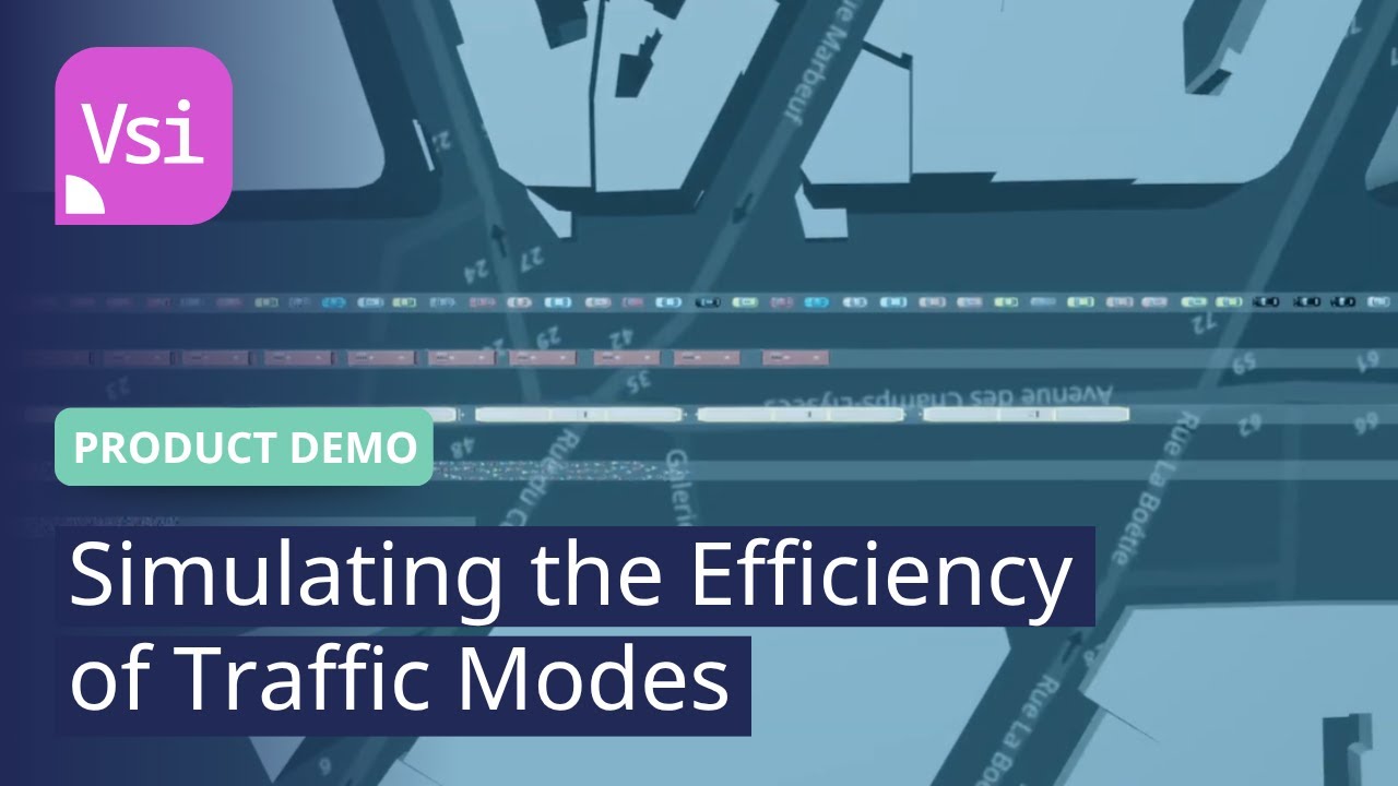 Simulating Traffic-Mode Efficiency | PTV Vissim & Viswalk | Product Demo